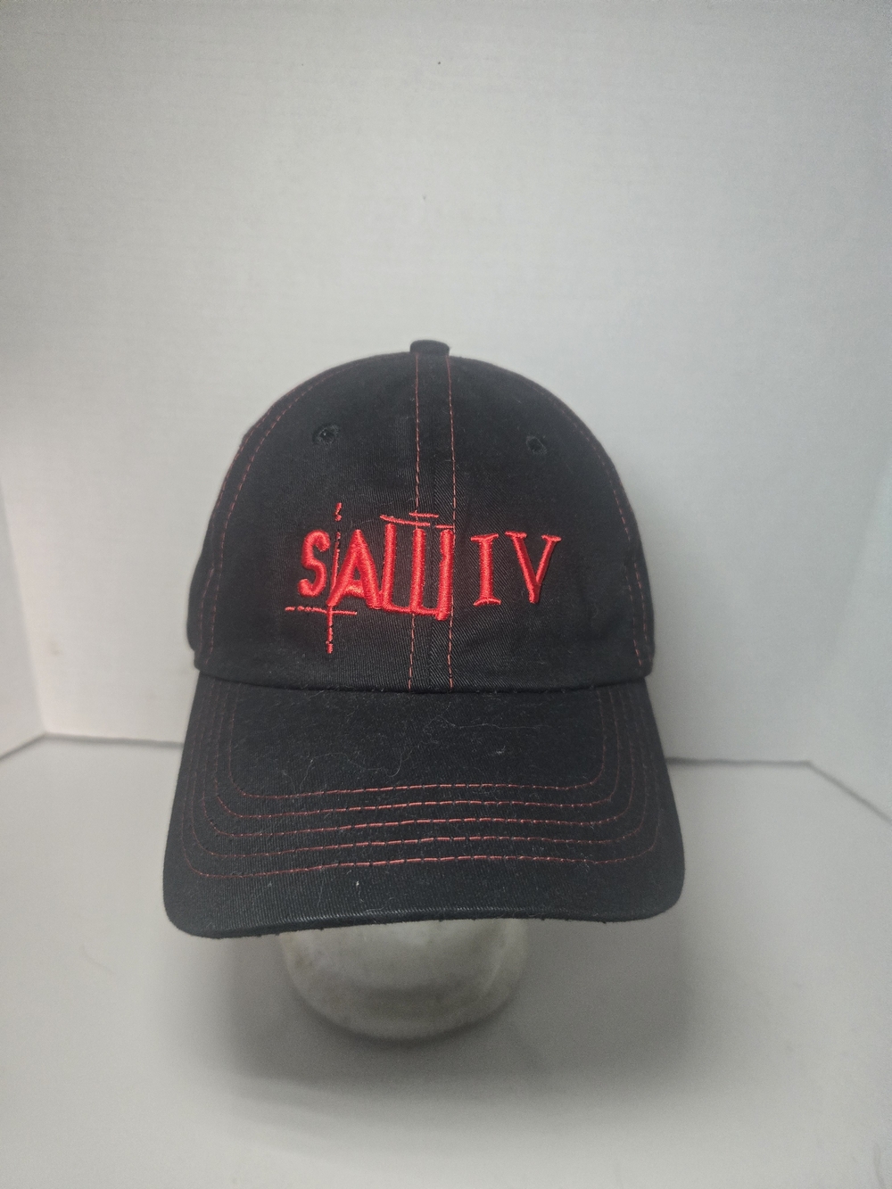 Saw IV Black Cap with Red Embroidery
